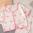 thumbnail image 3 of newwalpole Girls Pajamas Short Sleeve 2Piece Button Down Summer PJs with Pockets for Kids Soft Sleepwear 6-16 Years (Light Pink, 3-4 Years), 3 of 3