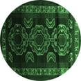 thumbnail image 1 of Ahgly Company Indoor Round Persian Emerald Green Traditional Area Rugs, 4' Round, 1 of 4