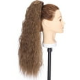 thumbnail image 4 of MY-LADY Drawstring Corn Wave Ponytail Curly Clip in Hair Bun Extensions Synthetic Long Hair for Women Black Brown Blonde 18", 4 of 7