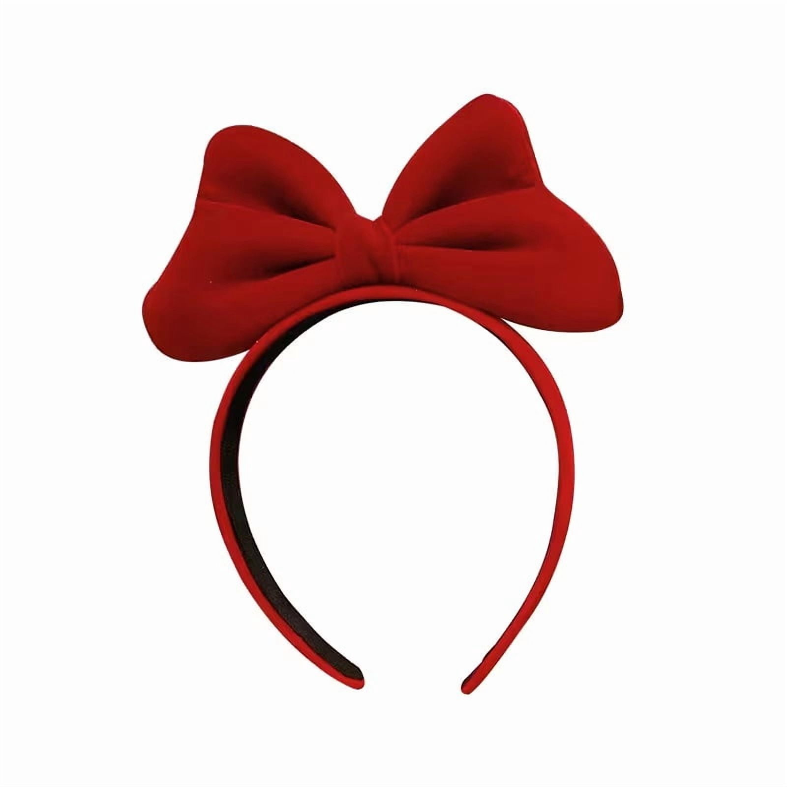 2-piece set of red velvet butterfly hairbands, new autumn and winter retro hair accessories for women, cute plush hair clips