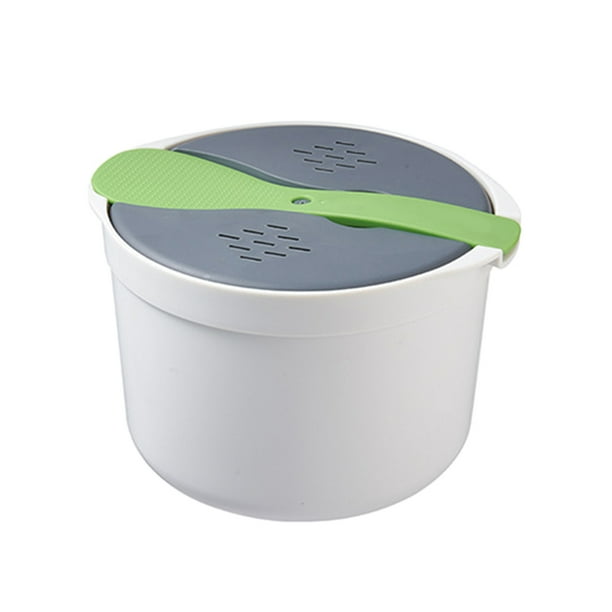 Horno de microondas portátil Advancent arrocera con cuchara olla de vapor multifuncional Verde