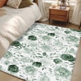 thumbnail image 4 of Vintage Flowers Area Rugs 3x5 ft Light Green Flowers Leaf Decoration Washable Rug Non Slip Indoor Carpet Absorbent Floor Mat for Living Room Bedroom Dining Room, 4 of 9
