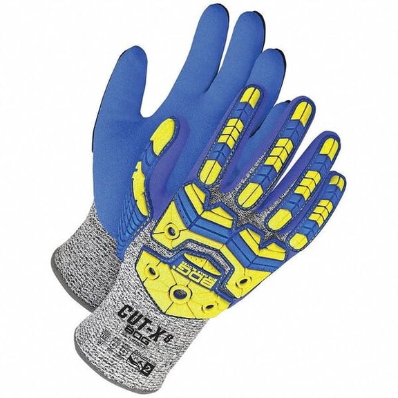 Cut-Resistant Impact Gloves, Cut Level A8 ,Dipped ,Nitrile ,Sandy ,XL 1 PR