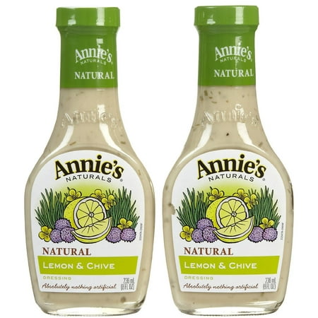 Annie's Naturals Lemon & Chive Dressing Vinegar Free, 8 FL OZ (Pack of