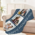 thumbnail image 5 of Personalised Photo Blanket Dad We Love You Custom Picture Collage Blanket Fathers Day Photo Blanket Personalised Gift for Dad Papa Father Grandpa, 5 of 6