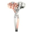 thumbnail image 3 of Halo Engagement Ring for Women - 0.48ct Blue Moissanite in 14K White/Rose Gold Promise Ring, 3 of 6