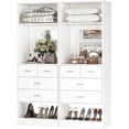 thumbnail image 7 of Homieasy 50" Freestanding Closet System with 8 Drawers, 4.2FT Modular Closet Organizer System with Mirror and Shelves for Closet, Bedroom, 2-Piece, 7 of 7