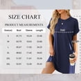 thumbnail image 3 of TEMOFON T Shirt Dresses for Women Summer Tunic Casual Sundress Loose Swing Blouse Crew Neck Short Sleeve Pocket Dress Solid Color Navyblue Size M, 3 of 9