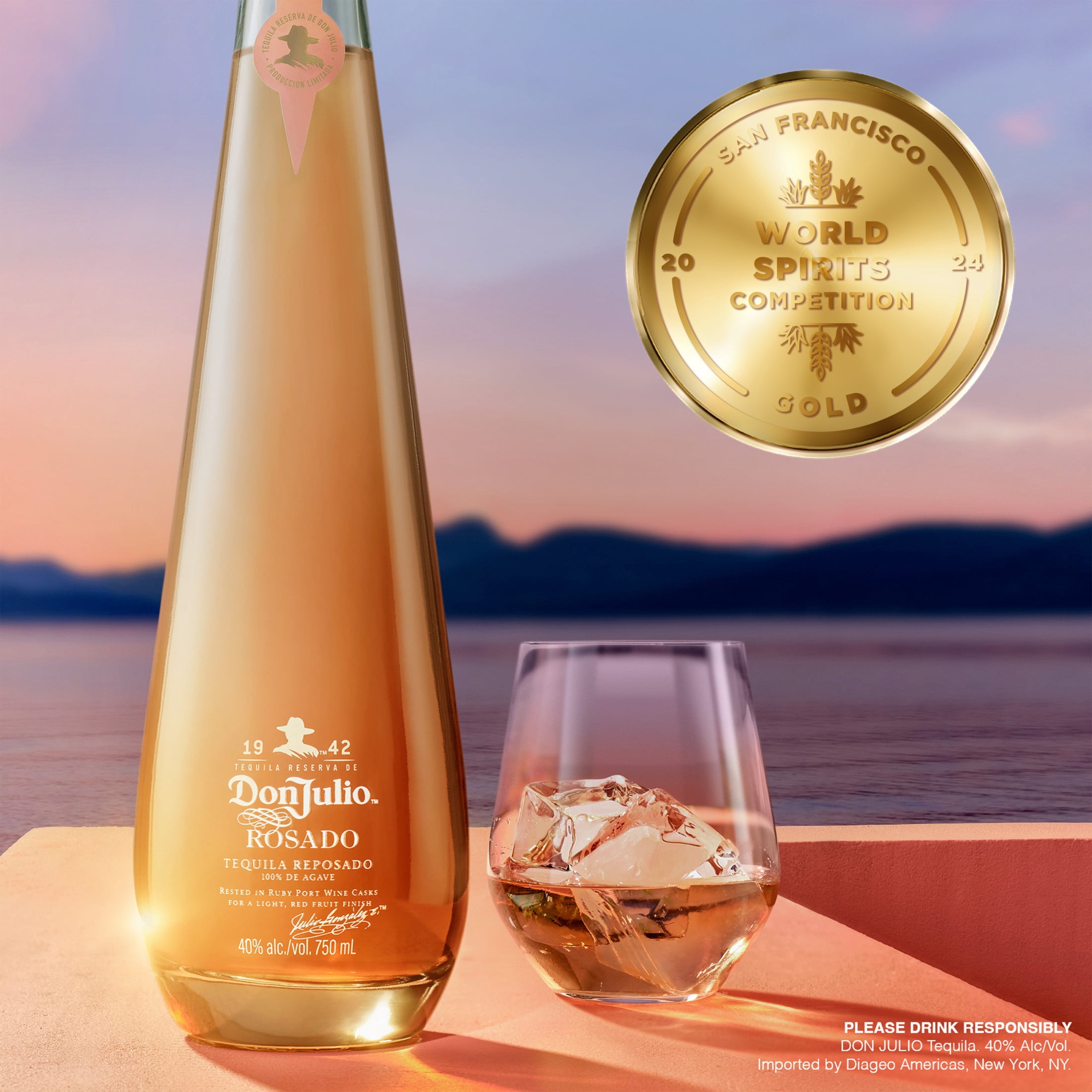 Don Julio Rosado Tequila Reposado, 750 mL, 40% ABV - Walmart.com