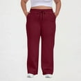 thumbnail image 3 of zbxnLI Women's Plus Size Sweatpants Lightweight Wide Leg Lounge Pants Elastic Waist Open Bottom Joggers, 3 of 7