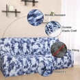 thumbnail image 2 of PiccoCasa Graffiti Printed Couch Slipcovers 3 Seat Elastic Sofa Covers, Blue, 2 of 6