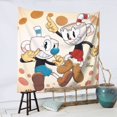 thumbnail image 3 of The Cuphead Show Tapestry Wall Hanging Wall Art Decor Wall Tapestry for Living Room Bedroom Dorm 59x59 inch, 3 of 7