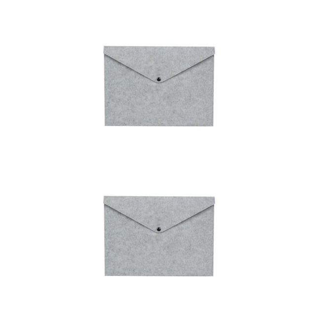 Baohd File Document Bag Artists Crafters And Sewers Stay Organized Durable Felt light grey 2Set