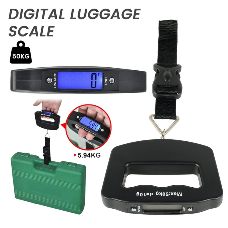 GUSTVE Digital Luggage Scale Portable Suitcase Scale Hanging Scales  Handheld Electronic Scale with Backlight Digital Display Travel Accessory