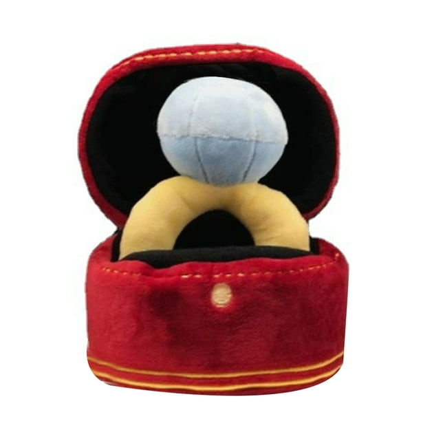 Caja Anillo Creativa, Juguete Peluche, Caja Anillo Diamante Amor, Juguete para Masticar Mascota Relleno, Sonidos, Cachorros, NiñOs, Perro Suave, Juguetes Interesados.