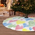 thumbnail image 6 of Sikiie Hand Drawn Colored Hearts 30-48 inches {designName} Print Christmas Tree Skirt Snowman Xmas Tree Skirt with Edge Christmas Decorations for Holiday Party48", 6 of 7