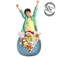 thumbnail image 3 of Abstract Storage Toy Bag Chair, Rhythmic Geometric Modern Motifs Aquatic Tones Polygonal Inspired Pattern, Stuffed Animal Organizer Washable Bag, Large Size, Pale Sky Blue, by Ambesonne, 3 of 3