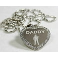 thumbnail image 2 of CZ BLING HEART MILITARY SON DAD. BROTHER NECKLACE ARMY NAVY AIRFORCE MARINE, 2 of 3