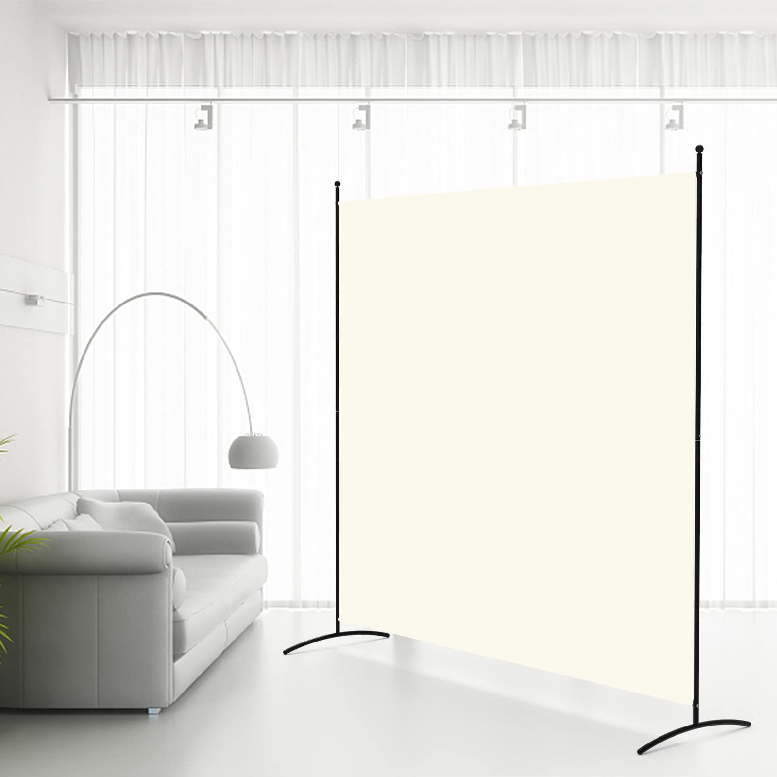 LUCKUP Room Divider Single Panel Freestanding Privacy Screen for Bedroom, Living Room, Office