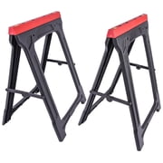JEGS 80167 Folding Sawhorses Sturdy Weather-Resistant Polypropylene 350 lb. Capa