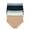Tan/White/Stripe/Navy/Black/Stripe, variant on Women's Seamless Brief Panties, 6-Pack, Sizes XS-XXXL