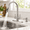 Brushed Nickel-Single Hole, variant on 2 Holes Nickel Stainless Steel Pull Down Kitchen Faucet with Single Handle and 3 Modes