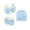 Light Blue, variant on Baby Hat Mittens and Socks Set Newborn Bowknot Hat for 0-6 Months Cute Infant Beanie Suit Soft Mittens Non-Slip Ankle Socks