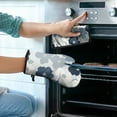 thumbnail image 2 of Pioneer Flower Kitchen Oven Mitt and Pot Holder Sets 4 Pcs for Baking, Cooking and Grilling, Heat Resistant Up To 392 °F, 2 of 6