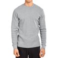 thumbnail image 4 of Thermal Top - Men's Classic Crewneck Waffle Knit Thermal Top 3XL, Heather Gray - 1, 4 of 4