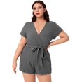 thumbnail image 1 of ORUYROP Jupe Workwear Asymétrique à Recouvrement Solide pour Femme, 1 of 7