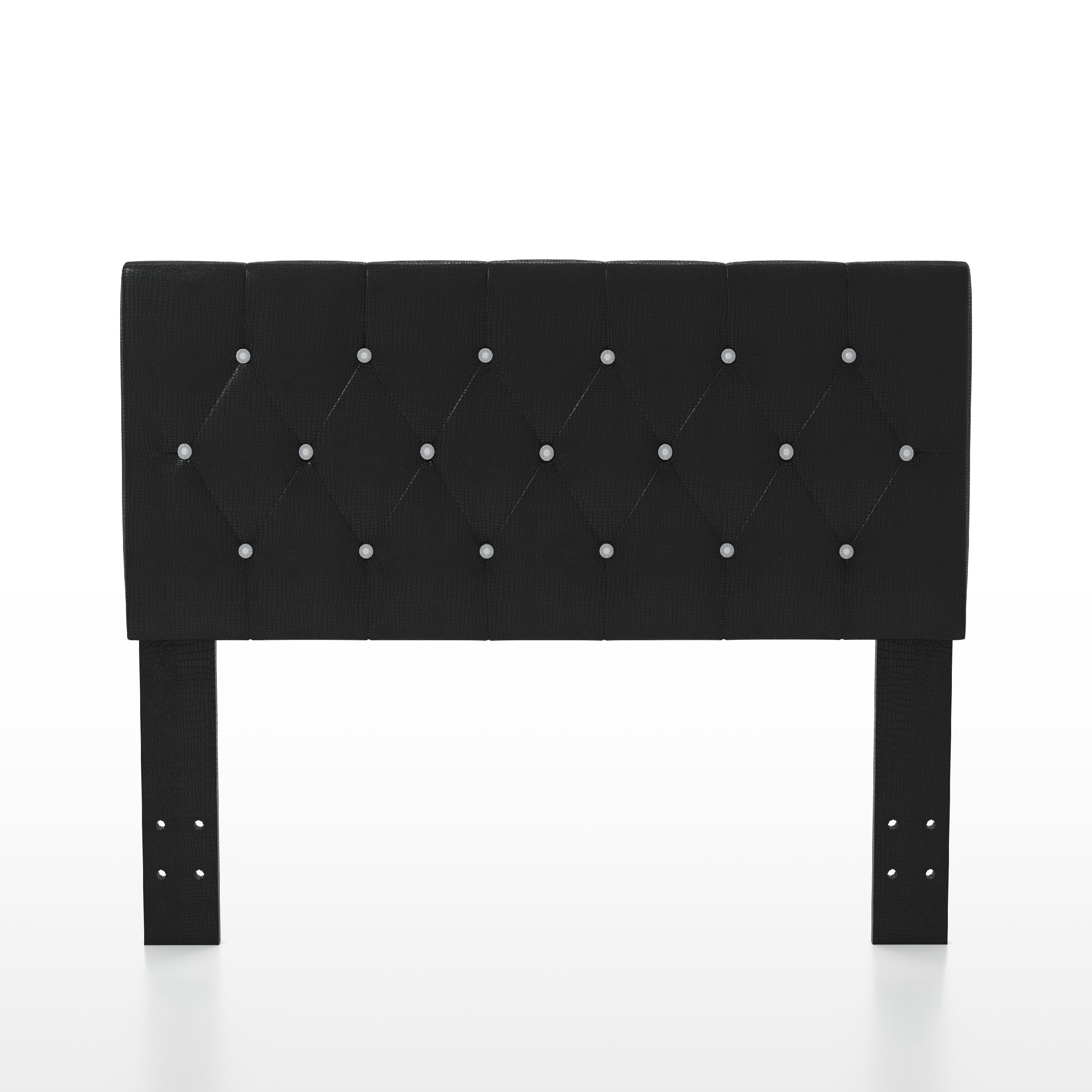 Furniture of America Cleaver Contemporary Button Tufted Faux Leather