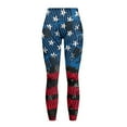 thumbnail image 5 of Renewold American Flag Stripe Womens Yoga Pants with Pockets High Waisted Womens Leggings Fashion Exercise Yoga Leggings Lightweight Activewear Printed Ankle Leggings, XS, 5 of 8