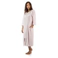 thumbnail image 4 of Casual Nights Robe Longue en Molleton Jacquard à Fermeture Éclair devant pour Femme - Rose - Petit, 4 of 4