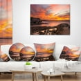 thumbnail image 3 of Designart Sunset Sky Panoramic Sydney View - Seashore Throw Pillow - 16x16, 3 of 4
