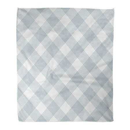 KDAGR Throw Blanket Warm Cozy Print Flannel Pastel Blue ...