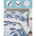 thumbnail image 4 of Summer Beach Coastal Twin Size Down Alternative Comforter, Lightweight Comforter Quilt Bedding Set with Pillow Shams Sea Turtle Coral Nautical All Seasons Bed Comforter Duvet Insert 68"x86", 4 of 7
