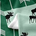 thumbnail image 3 of Hunting Animal Flannel Blanket 40x50 inch,Jungle Bear Deer Fleece Blanket,Woodland Country Patchwork Throw Blanket,Green Grid Wildlife Fuzzy Blanket for Sofa Couch Office Living Room, 3 of 4