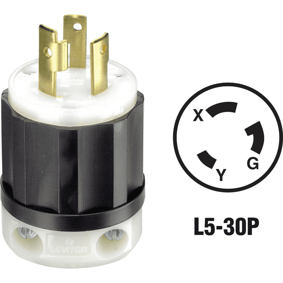 Leviton 061 Cord & Plug — UL Listed for US Residential Electrical Code Compliance, Drop-in NEC-Standard Wiring