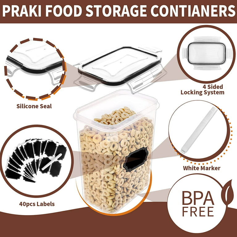  PRAKI Airtight Food Storage Containers Set with Lids