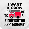 thumbnail image 4 of Inktastic I Want to Grow Up to Be a Firefighter Like My Mommy Boys or Girls Baby Bib, 4 of 4