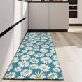 thumbnail image 4 of Blue Daisy Flower Floral Pattern Kitchen Rug Mat,Kitchen Runner Rugs Non Skid Washable,Decorative Kitchen Floor Mats for Kitchen,Sink,Laundry,17"X47", 4 of 5
