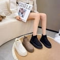 thumbnail image 2 of Botas de nieve para mujer, cálidas, sin cordones, de invierno, de talla grande, con forro polar grueso y acolchado de algodón, 2 of 5