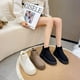 thumbnail image 5 of Botas de nieve para mujer, cálidas, sin cordones, de invierno, de talla grande, con forro polar grueso y acolchado de algodón, 5 of 6