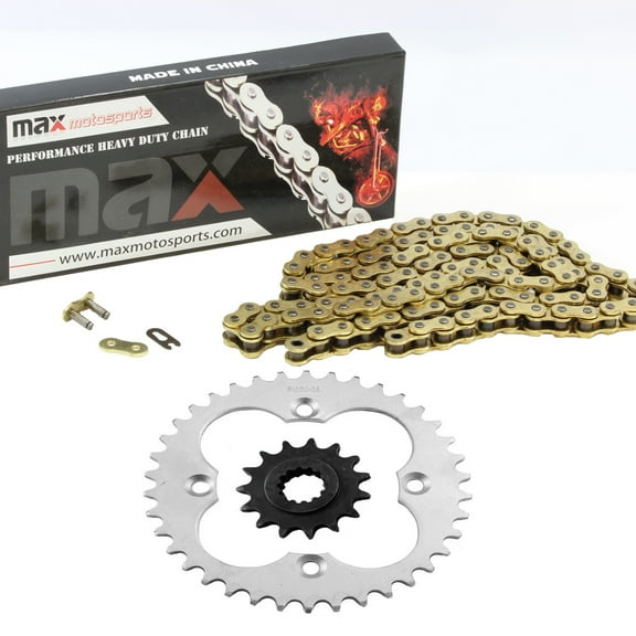 Max Motosports Gold Drive Chain & Sprockets Kit for Honda TRX400EX Sportrax 400 2X4 1999-2004