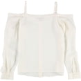 thumbnail image 2 of bar III Blusa sólida con botones para mujer, color blanco hueso, pequeña, 2 of 2