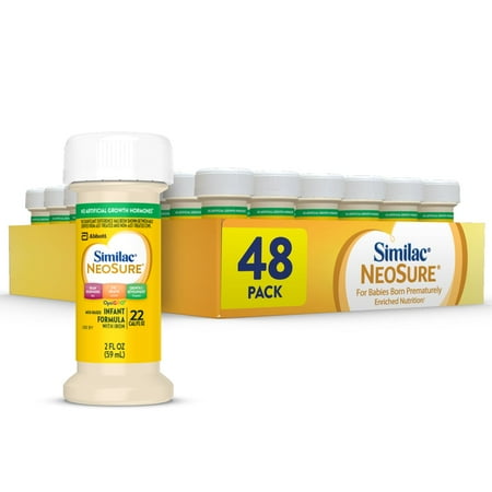 Similac NeoSure Premature Post-Discharge Ready-to-Feed Baby Formula, 2-fl-oz Bottle, Pack of 48