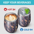 thumbnail image 4 of 12oz Stainless Steel Insulated Wine Tumbler with Lid and Straw – Double Wall Vacuum Mug for Hot & Cold Drinks, 304 Steel Interior, Sweat-Free Design, 4 of 5