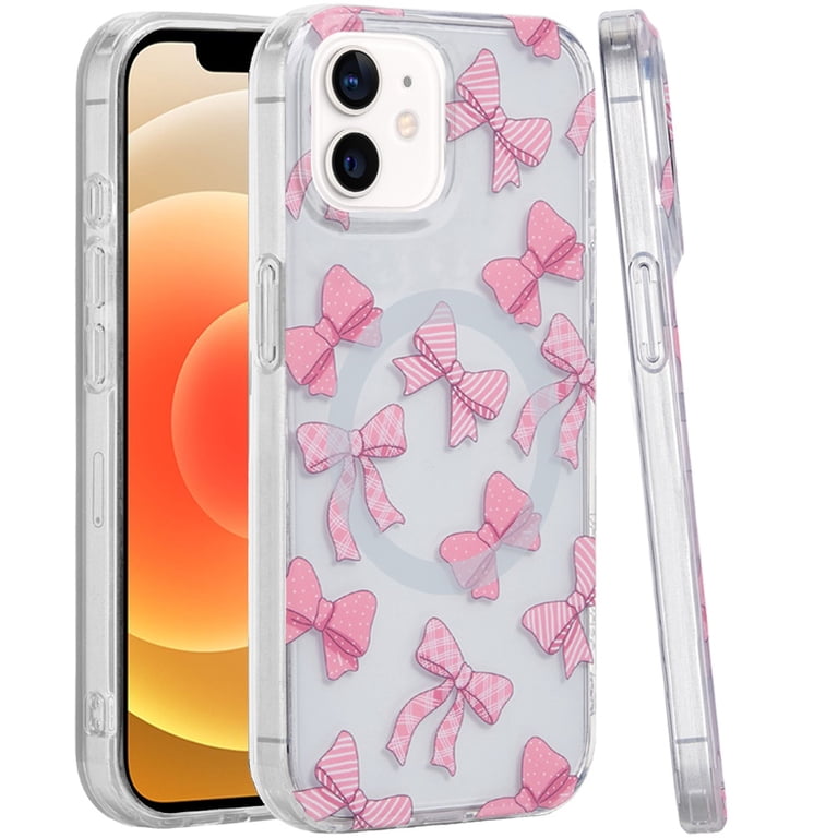 Custodia Magnetica Per IPhone 14 Pro Con Collana Regolabile - Cover TPU Morbida Ultra Sottile, Ricarica Wireless, Rosa