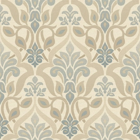 Beacon House Fusion Blue Ombre Damask Wallpaper