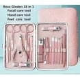 thumbnail image 2 of u200b18-in-1 Stainless Steel Manicure Set with Eyebrow Knife & Nail Care Tools for Home & Travelu200b_CP, 2 of 5
